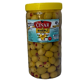 Biberli Dolgulu Yeşil Zeytin ORTA Boy 1 Kg