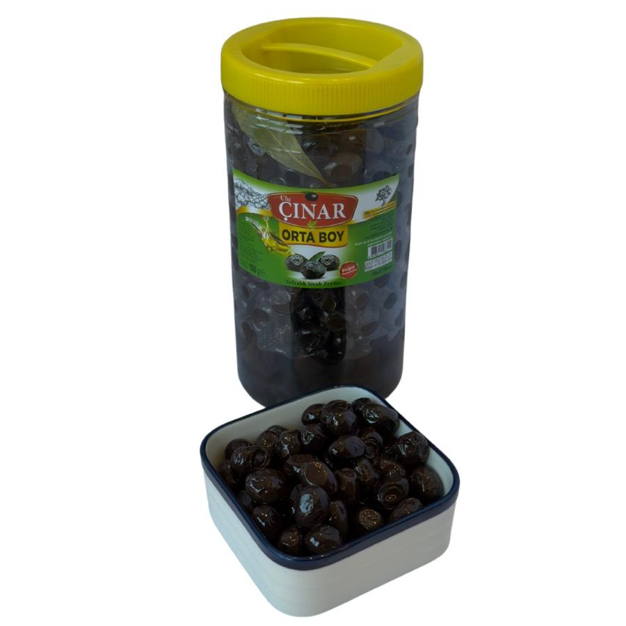 ORTA Boy - Siyah Zeytin Az Tuzlu  1 Kg