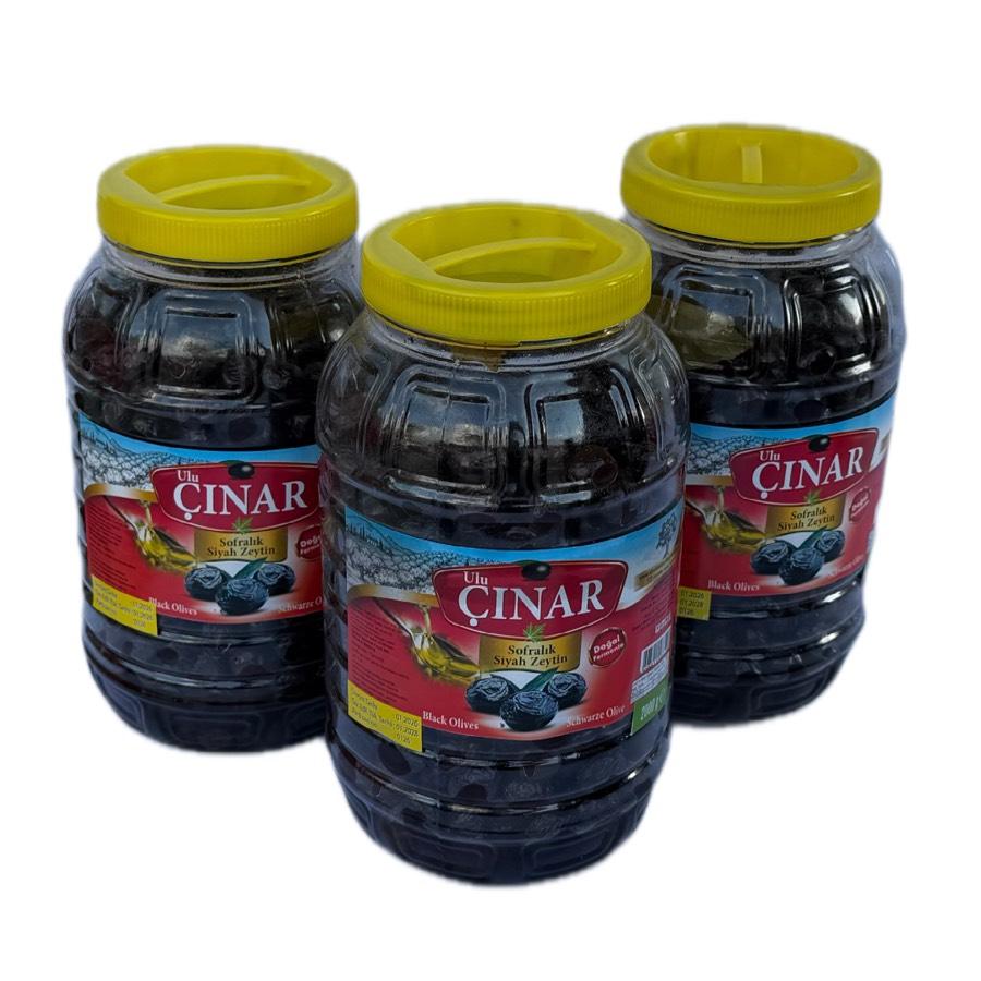 Mega Siyah Zeytin Az Tuzlu 2 Kg X 3 Adet= 6 Kg