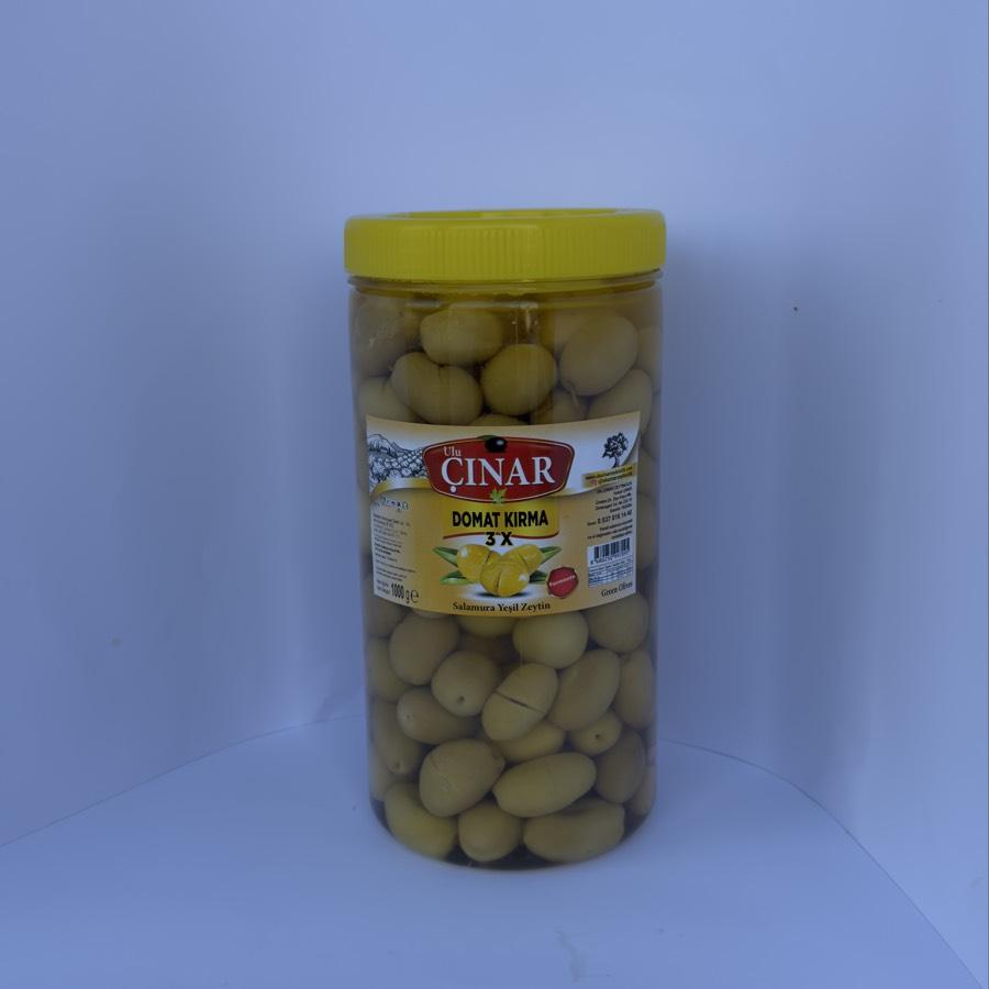3X Domat Kırma  Yeşil Zeytin  1 Kg
